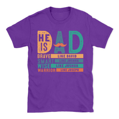 He Is Dad Brave Like Joshau Chrsitian  T-Shit