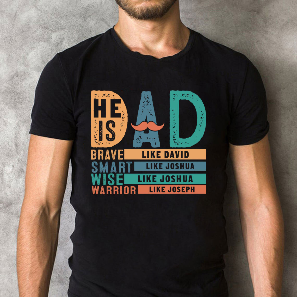 He Is Dad Brave Like Joshau Chrsitian  T-Shit
