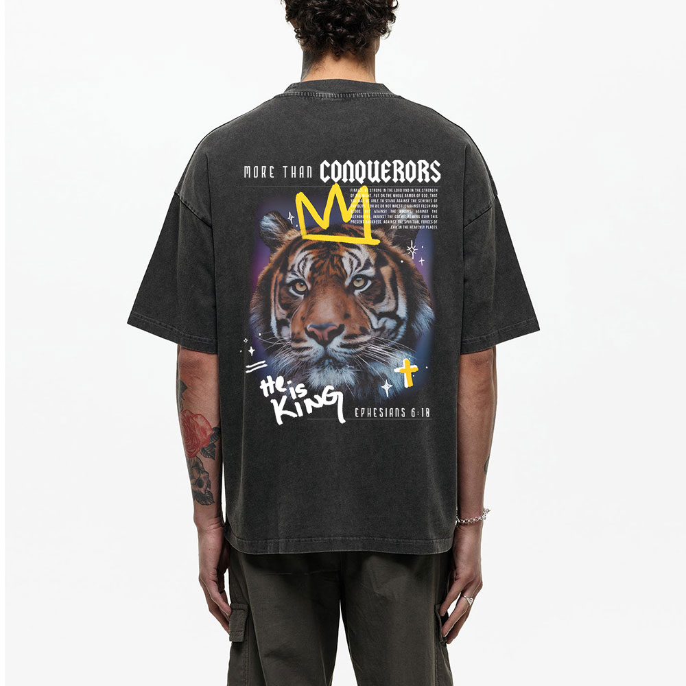 He Is King Christian Washed T-Shirt