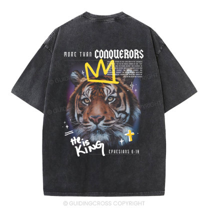 He Is King Christian Washed T-Shirt