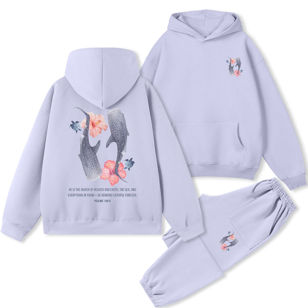 He Is Maker Of Heaven And Earth Christian Premium Fleece Hoodie Set