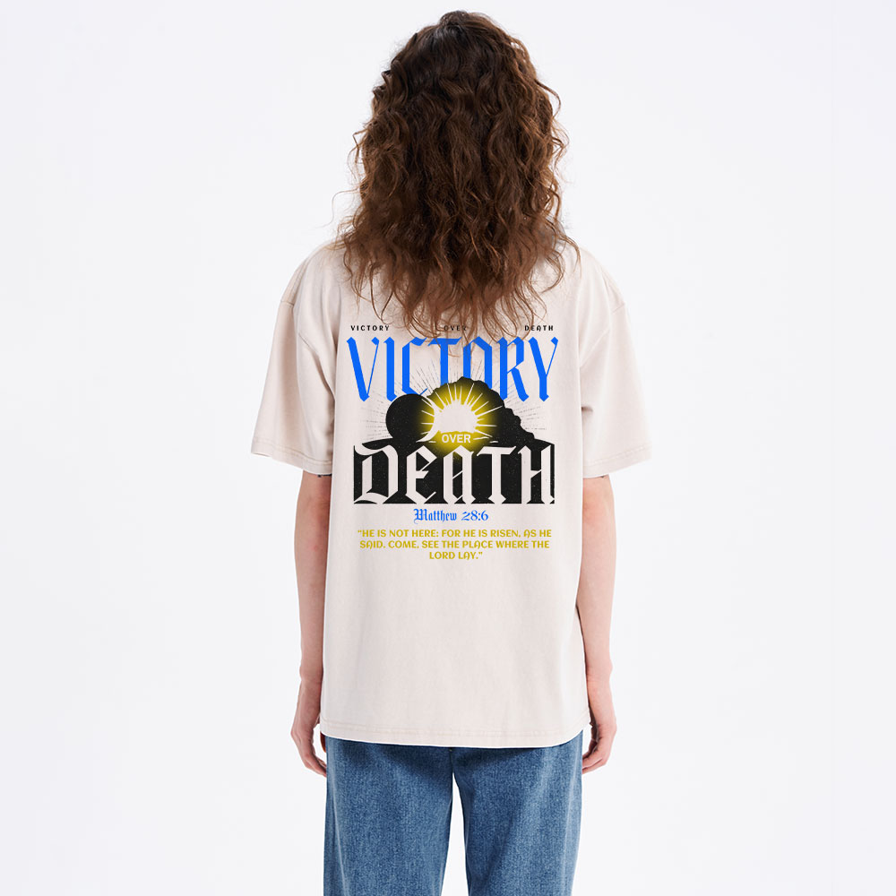 He Is Not Here Christian Washed T-Shirt