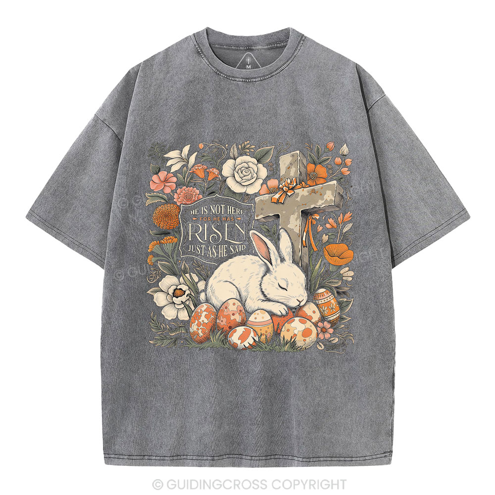 He Is Not Here Christian Washed T-Shirt