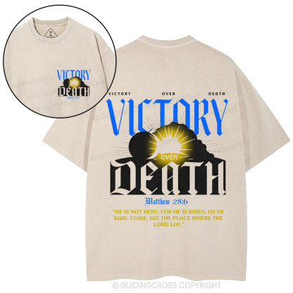 He Is Not Here Christian Washed T-Shirt