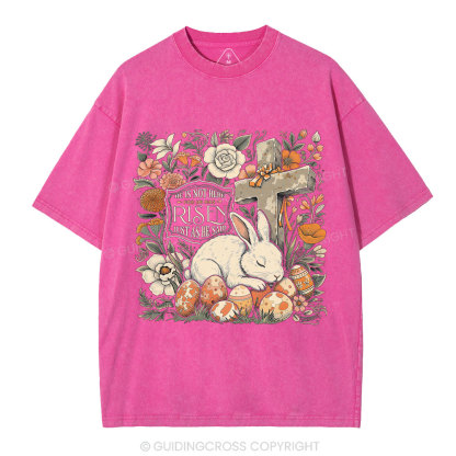 He Is Not Here Christian Washed T-Shirt