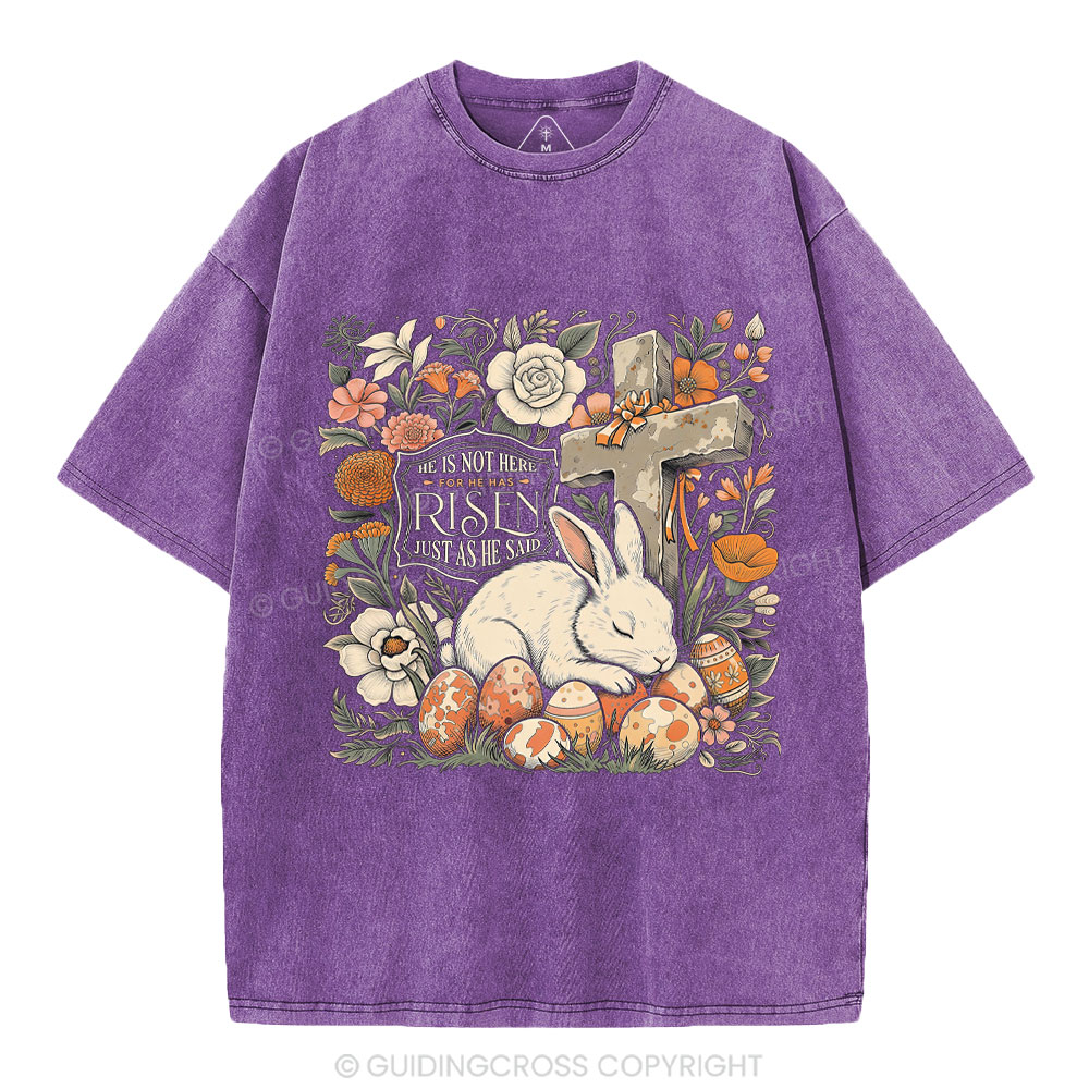 He Is Not Here Christian Washed T-Shirt