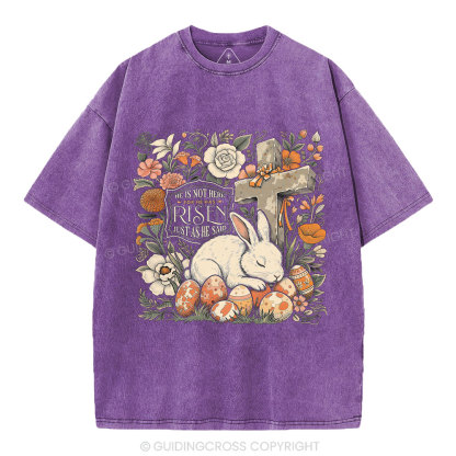 He Is Not Here Christian Washed T-Shirt