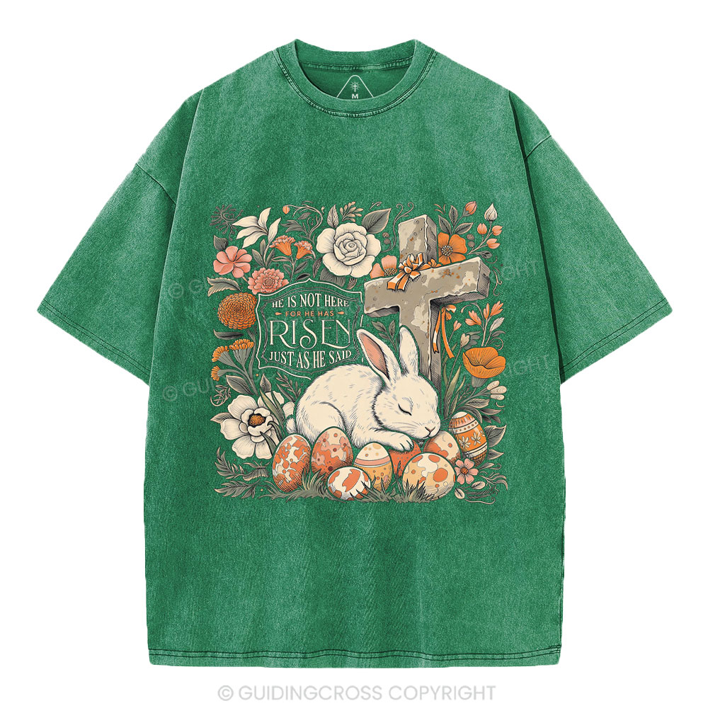 He Is Not Here Christian Washed T-Shirt