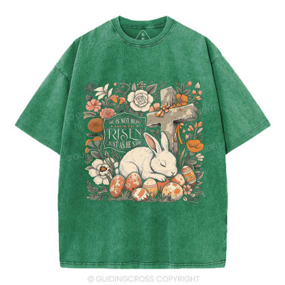 He Is Not Here Christian Washed T-Shirt