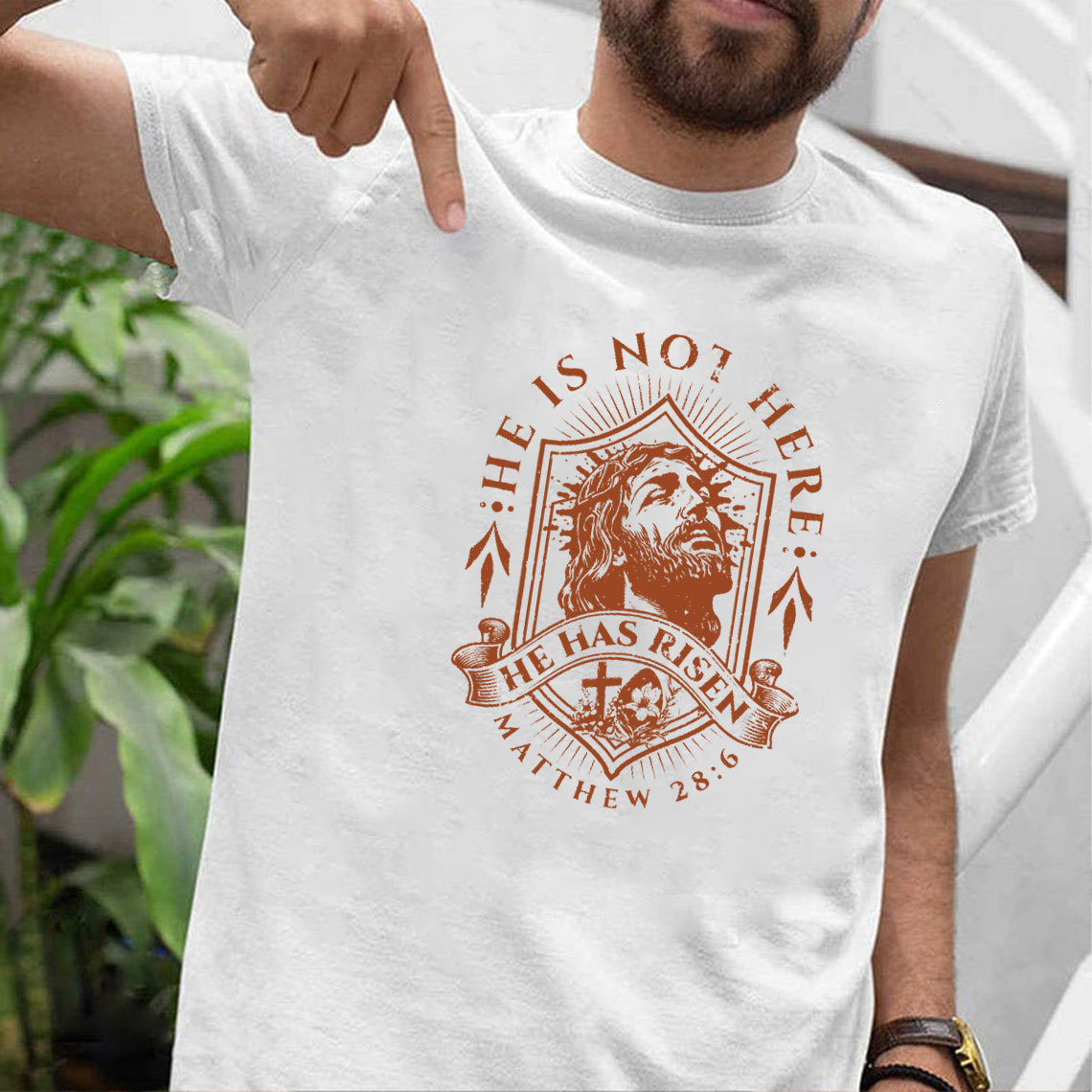 He Is Not Here He Has Risen Christian T-Shirt