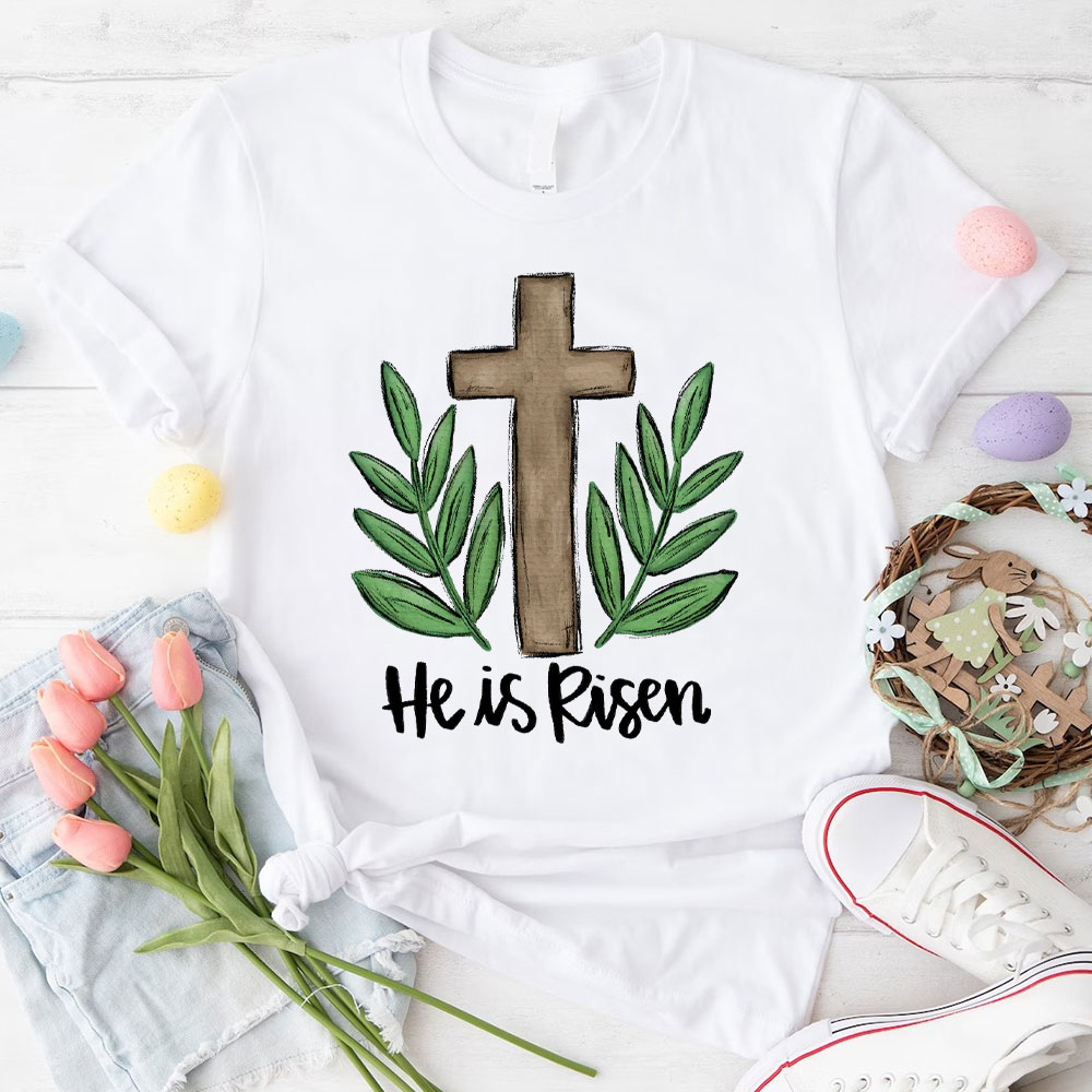 He Is Risen Christian  T-Shirt