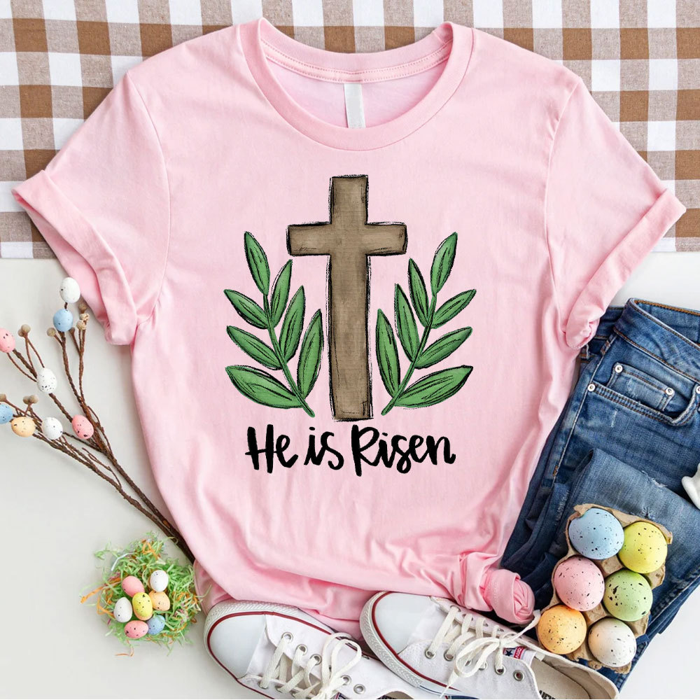 He Is Risen Christian  T-Shirt