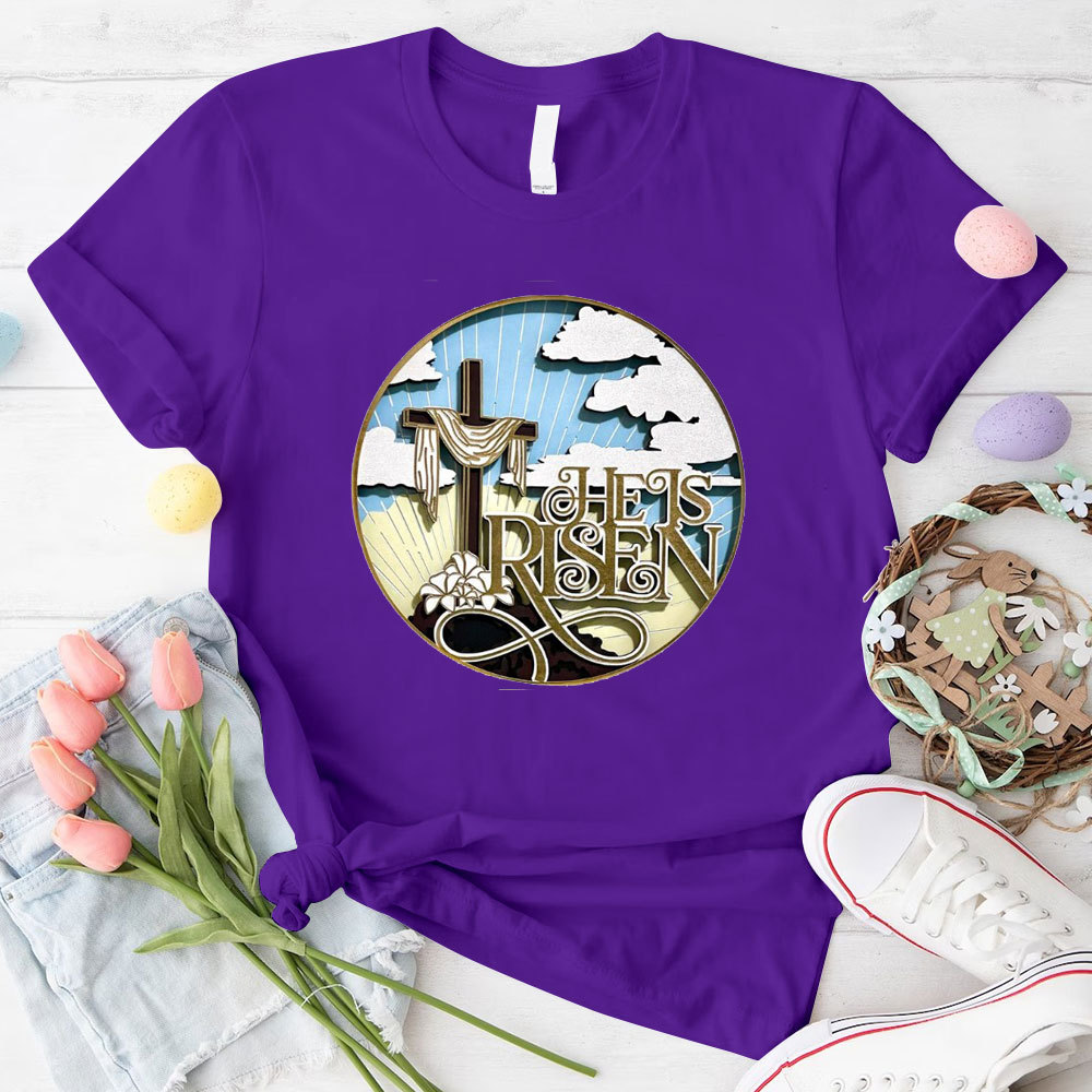 He Is Risen Christian  T-Shirt