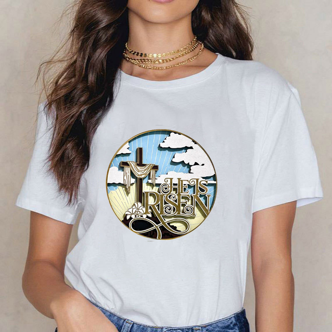 He Is Risen Christian  T-Shirt