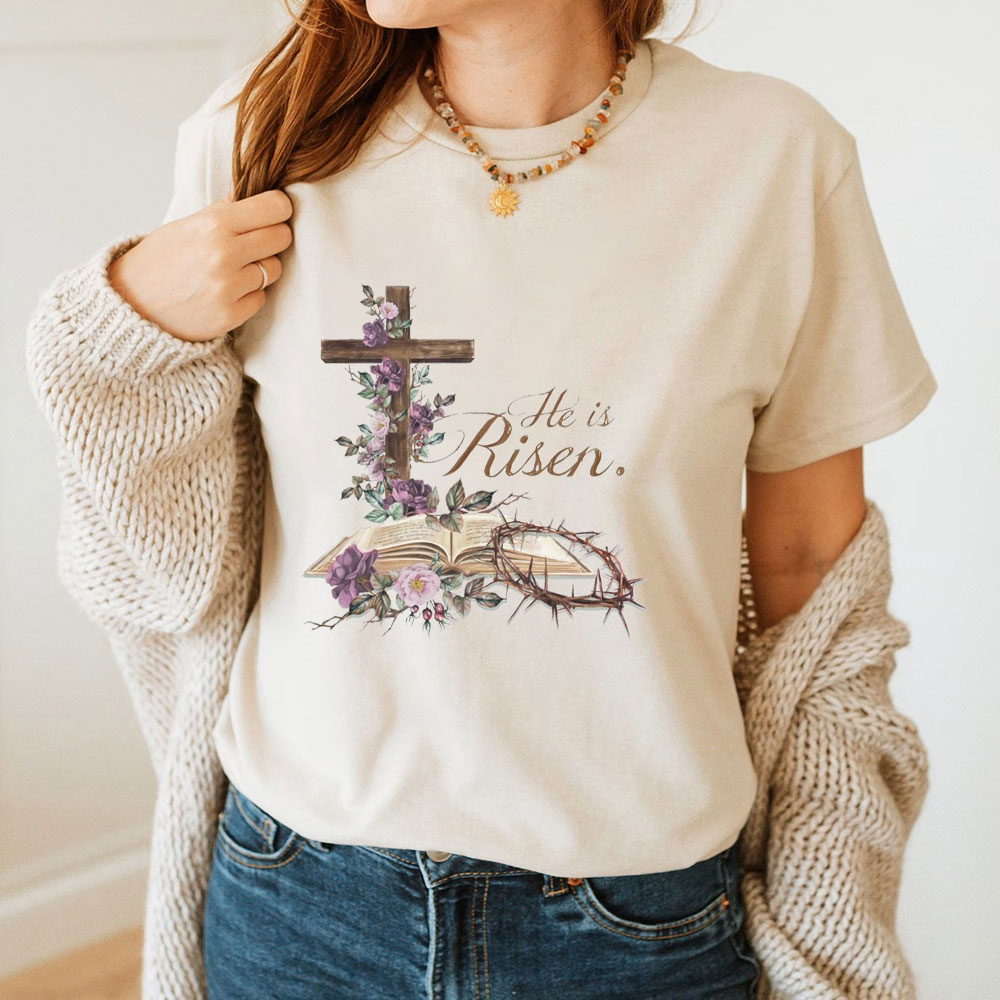 He Is Risen Christian  T-Shirt