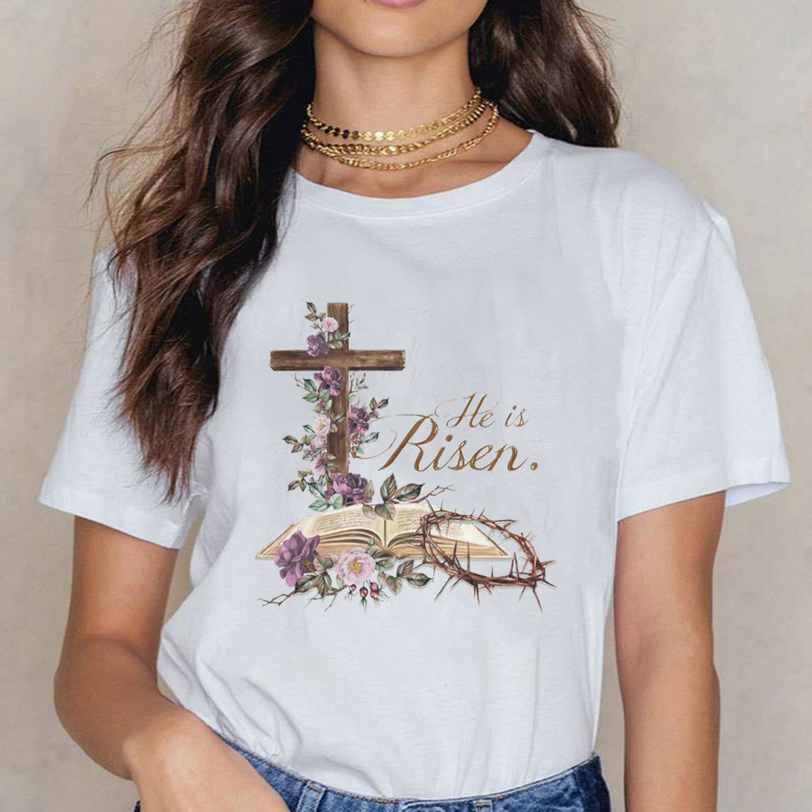 He Is Risen Christian  T-Shirt