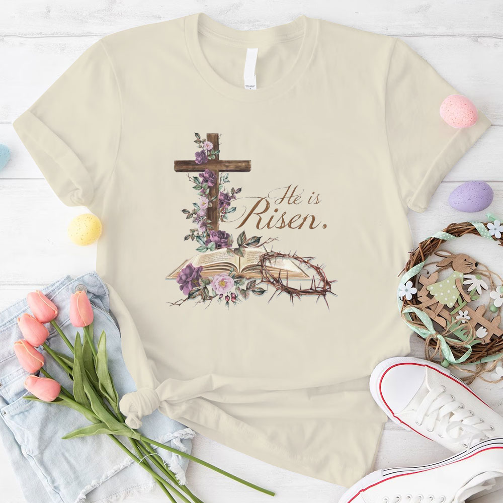 He Is Risen Christian  T-Shirt