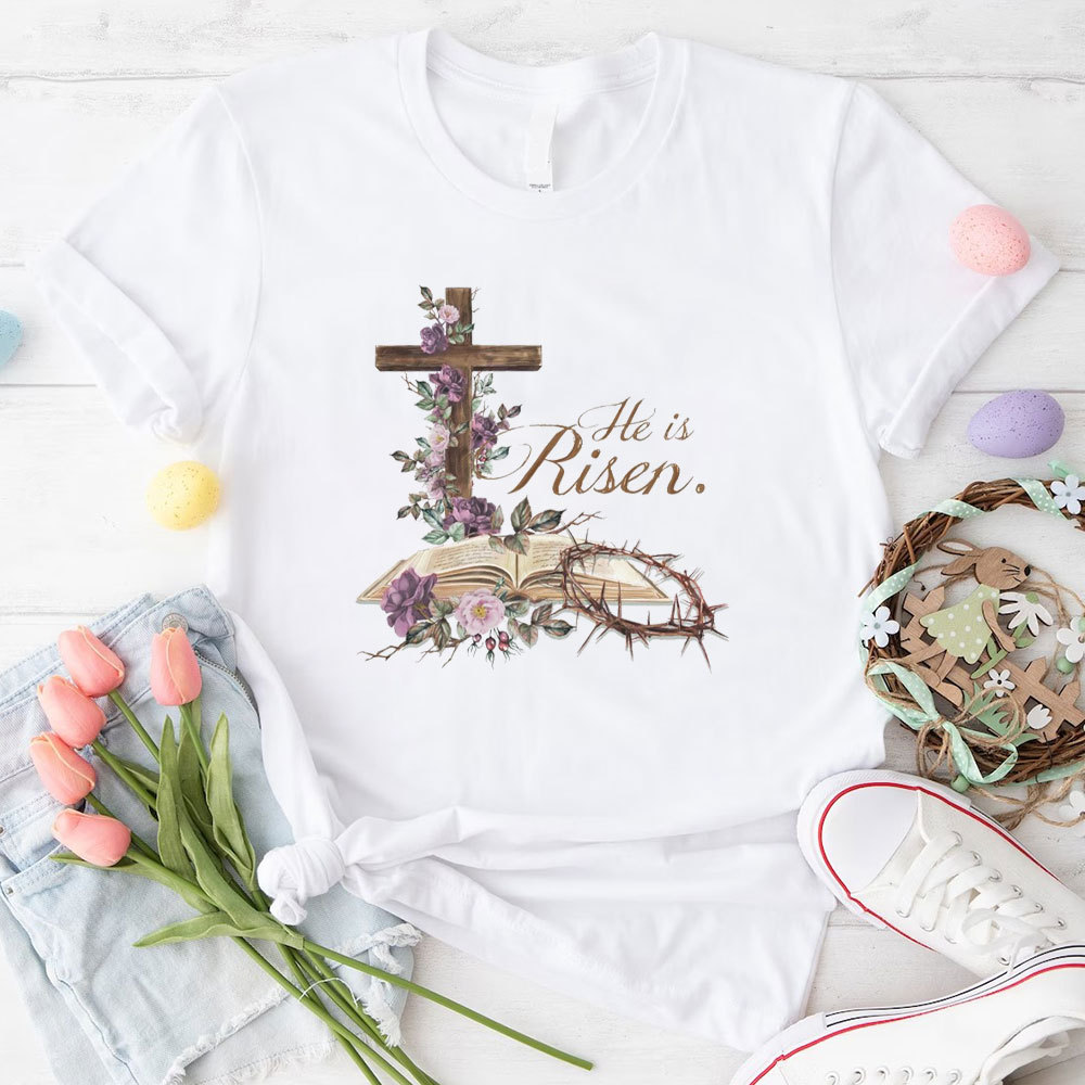 He Is Risen Christian  T-Shirt