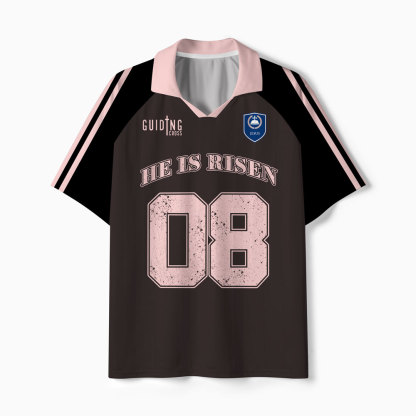 He Is Risen Christian Collar Jersey