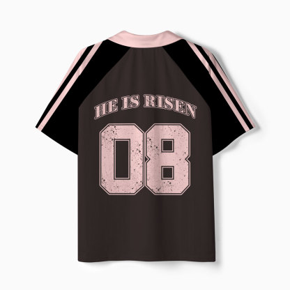 He Is Risen Christian Collar Jersey