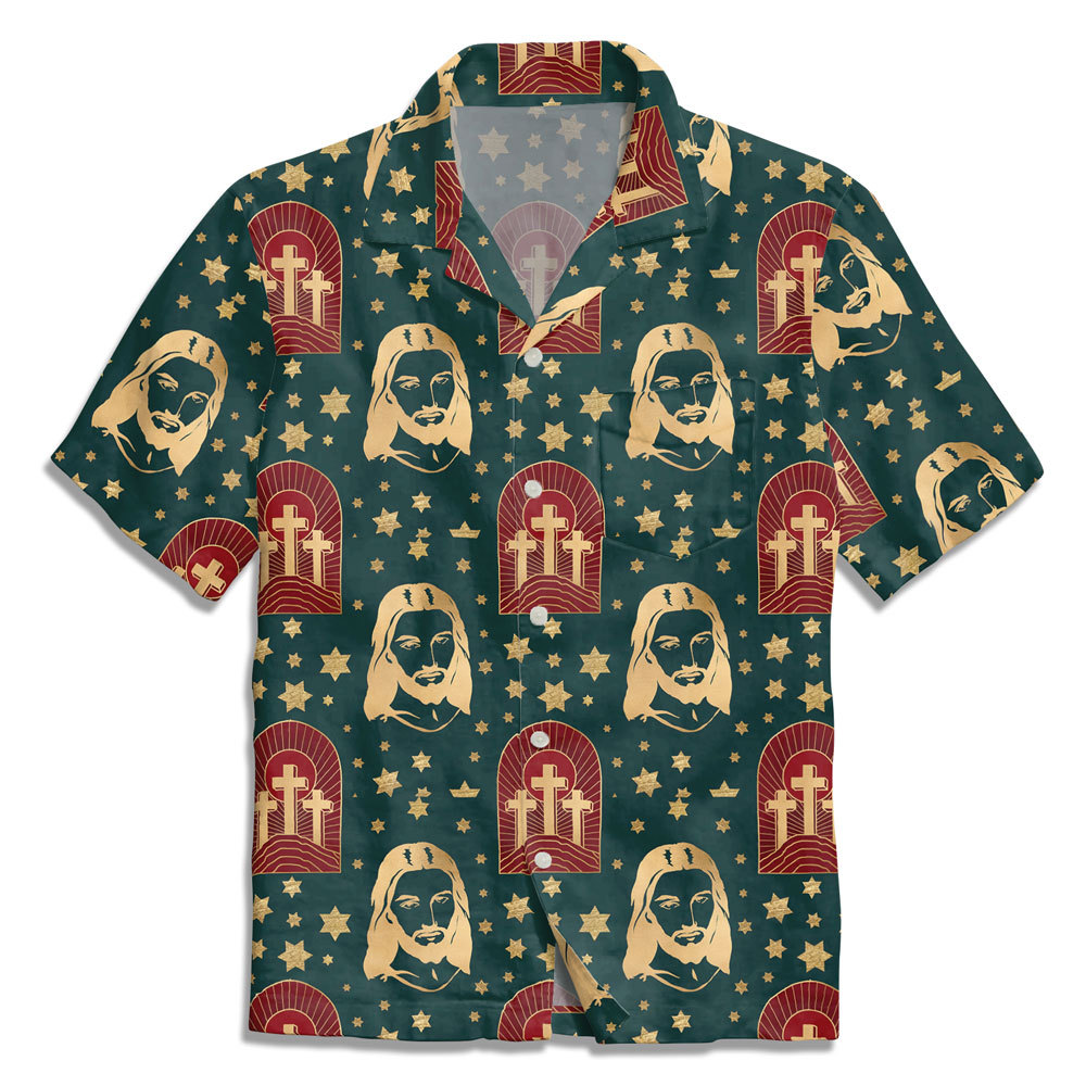 Vintage Cross Christian Hawaiian Shirt Sale-GuidingCross