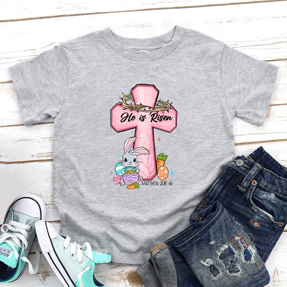 He Is Risen Christian Kid T-Shirt