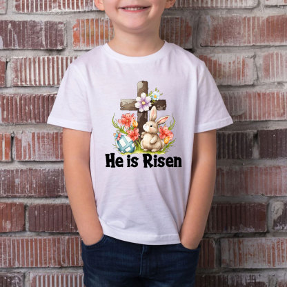 He Is Risen Christian Kid T-Shirt