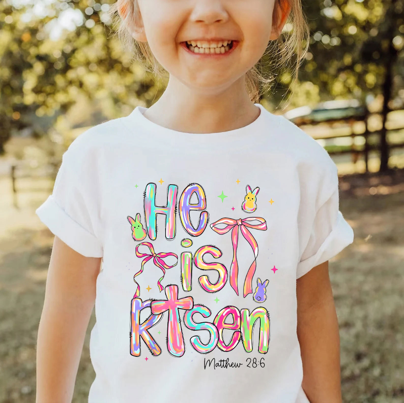 He Is Risen Christian Kid T-Shirt