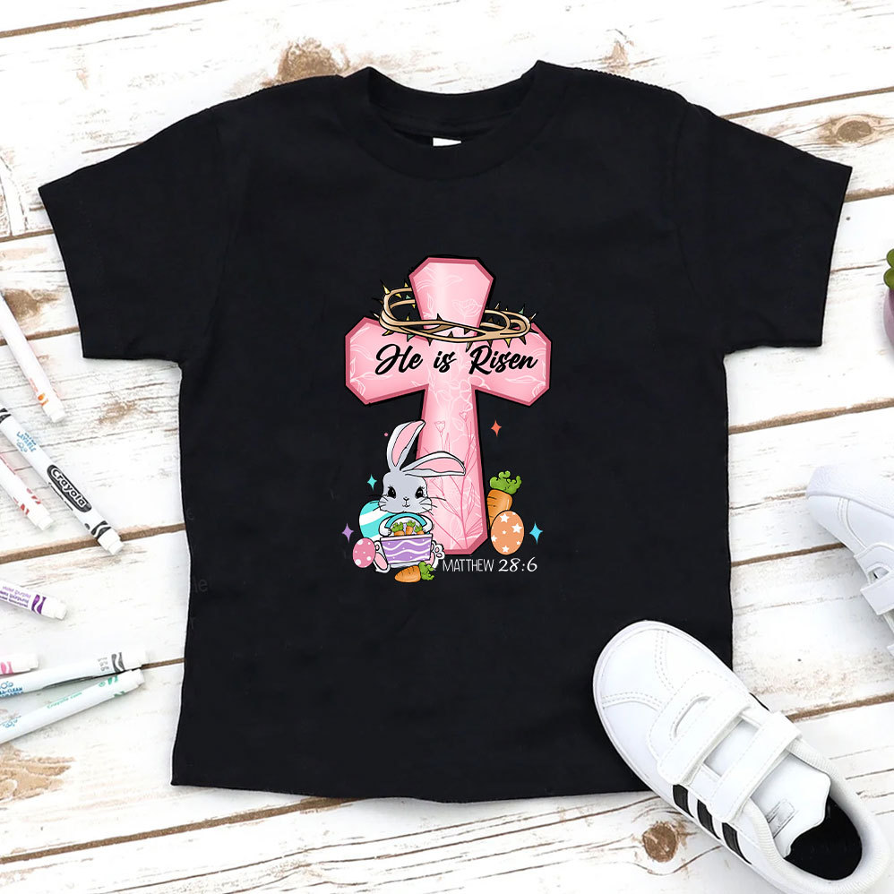 He Is Risen Christian Kid T-Shirt