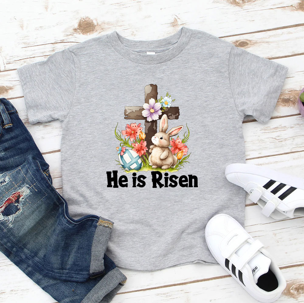 He Is Risen Christian Kid T-Shirt