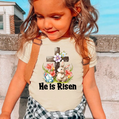 He Is Risen Christian Kid T-Shirt