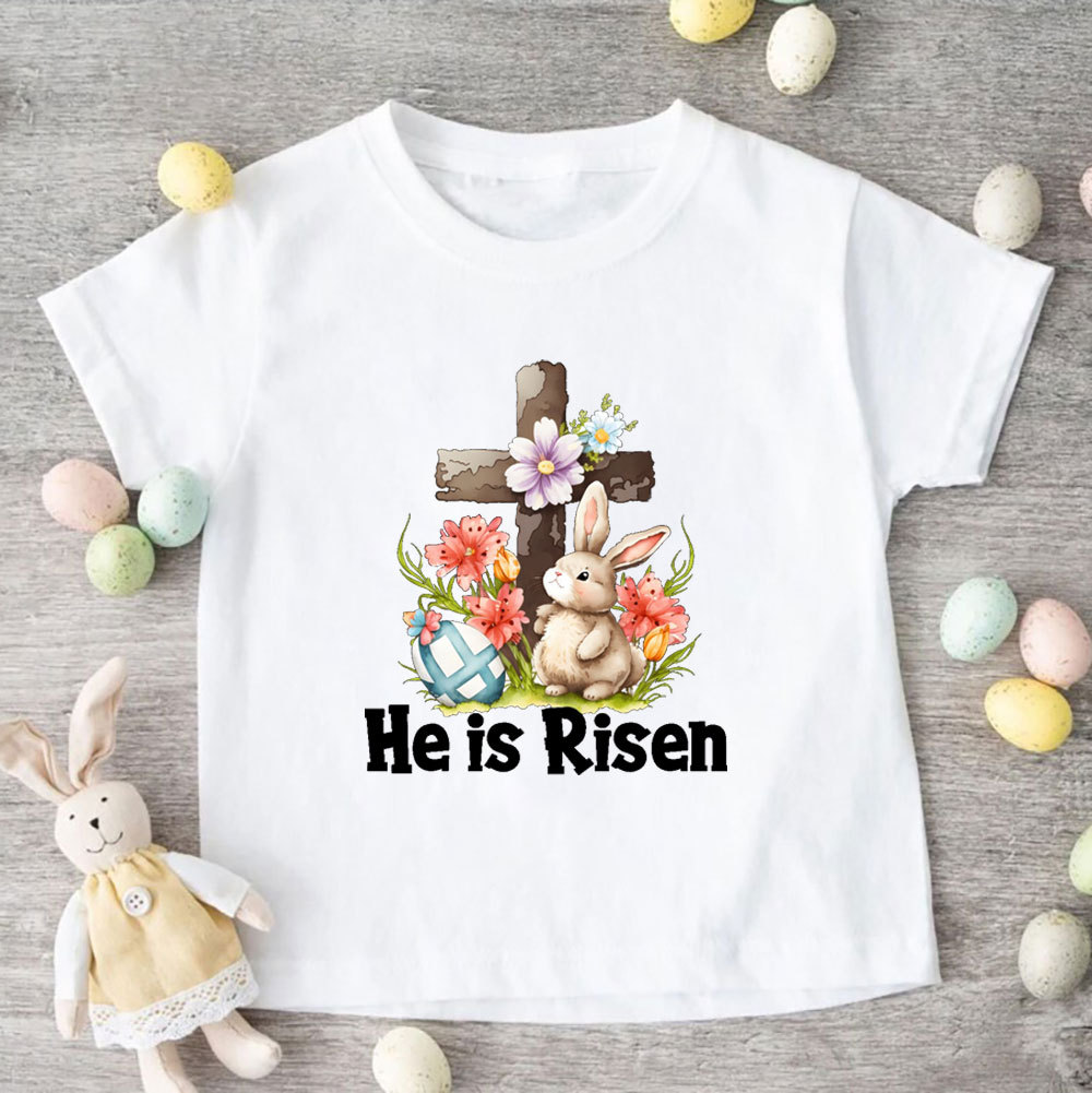 He Is Risen Christian Kid T-Shirt