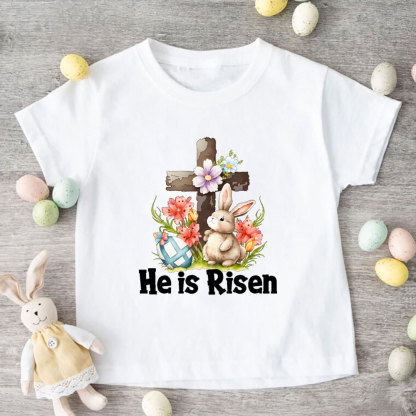 He Is Risen Christian Kid T-Shirt