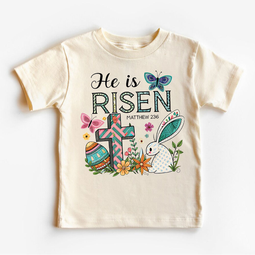 He Is Risen Christian Kid T-Shirt