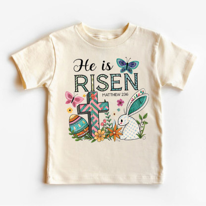 He Is Risen Christian Kid T-Shirt