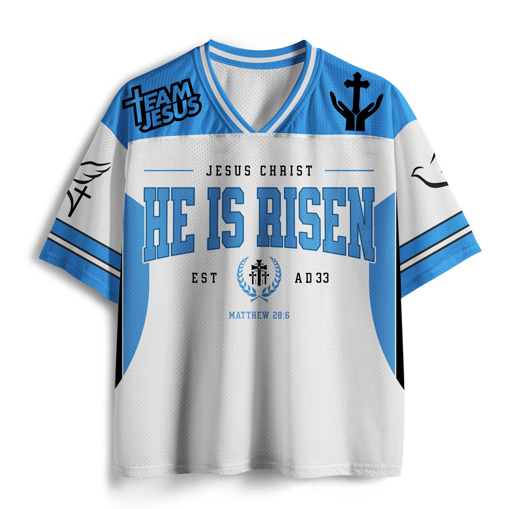 He Is Risen Christian Mesh Jersey