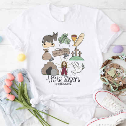 He Is Risen Christian T-Shirt