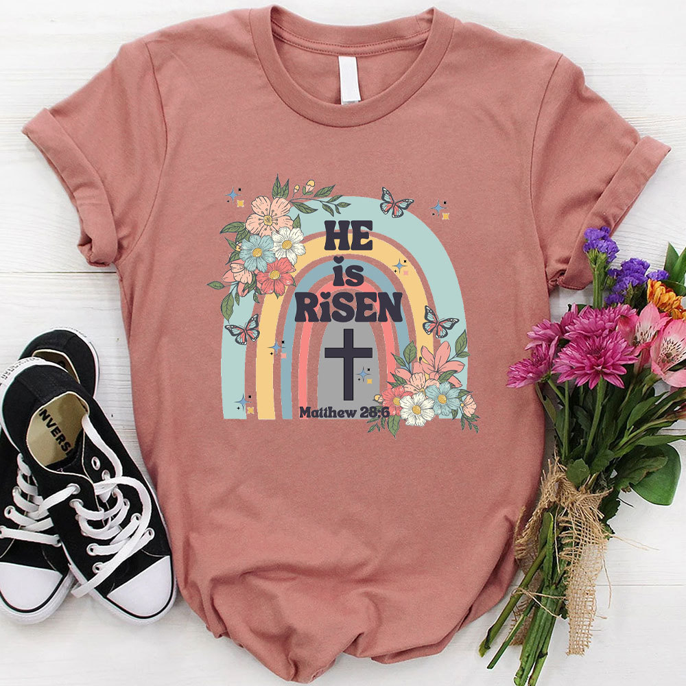 He Is Risen Christian  T-Shirt