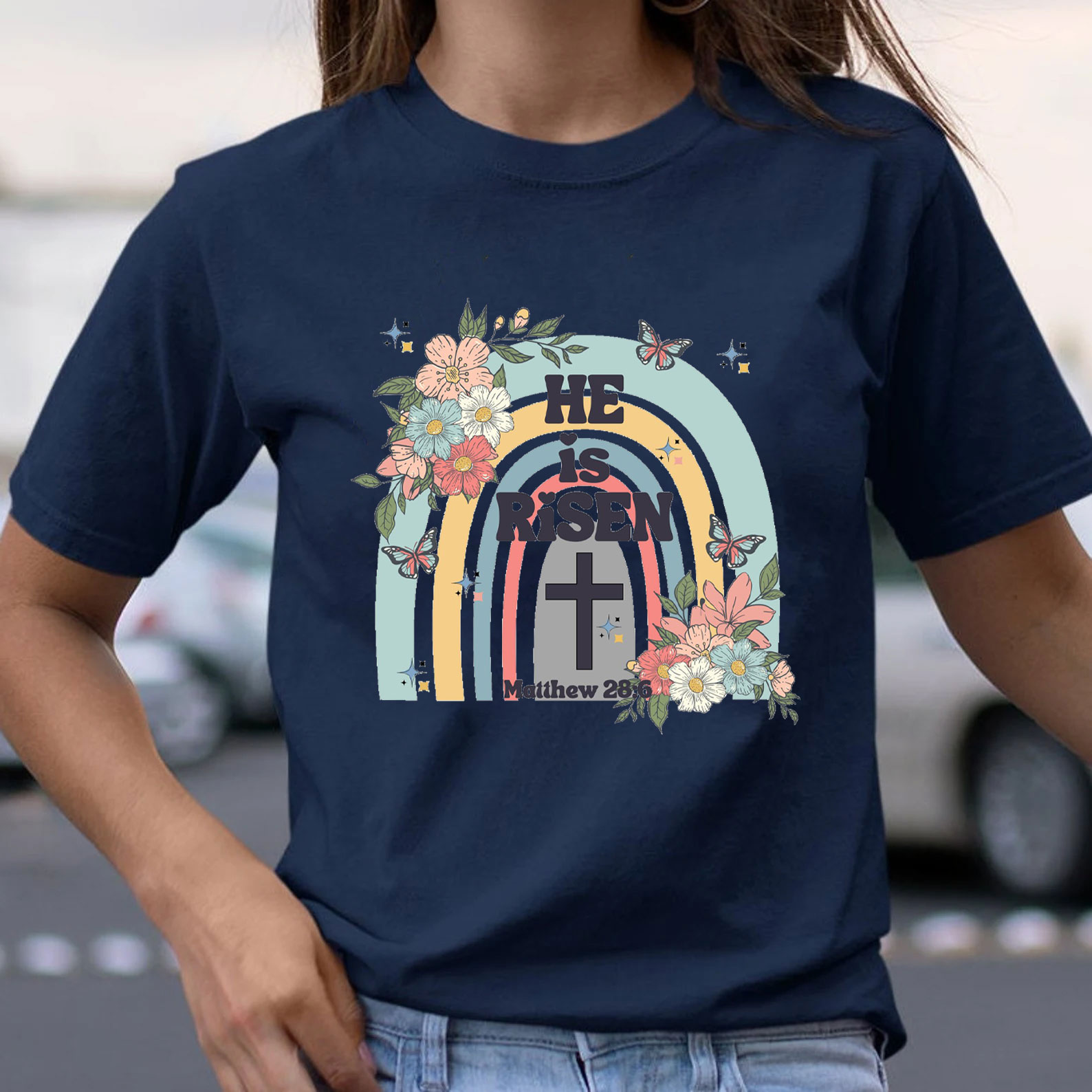 He Is Risen Christian  T-Shirt