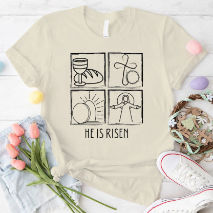 He Is Risen Christian T-Shirt