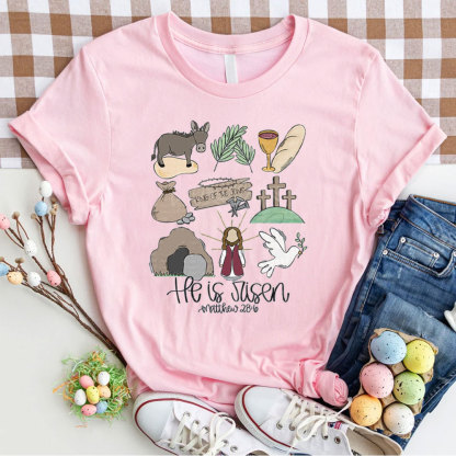 He Is Risen Christian T-Shirt