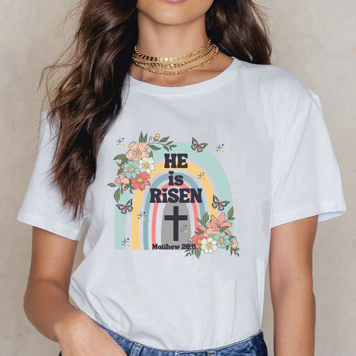 He Is Risen Christian  T-Shirt