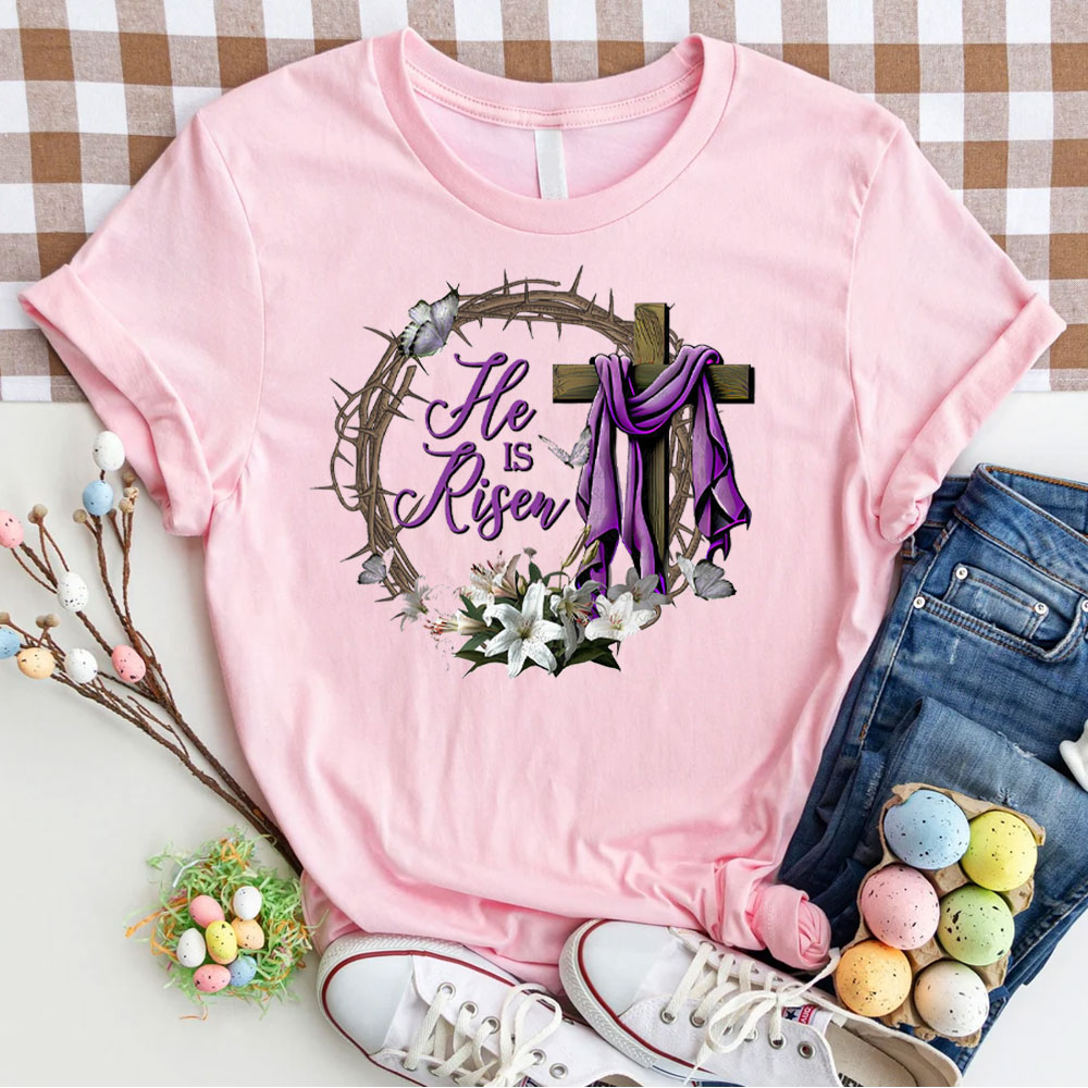 He Is Risen Christian  T-Shirt