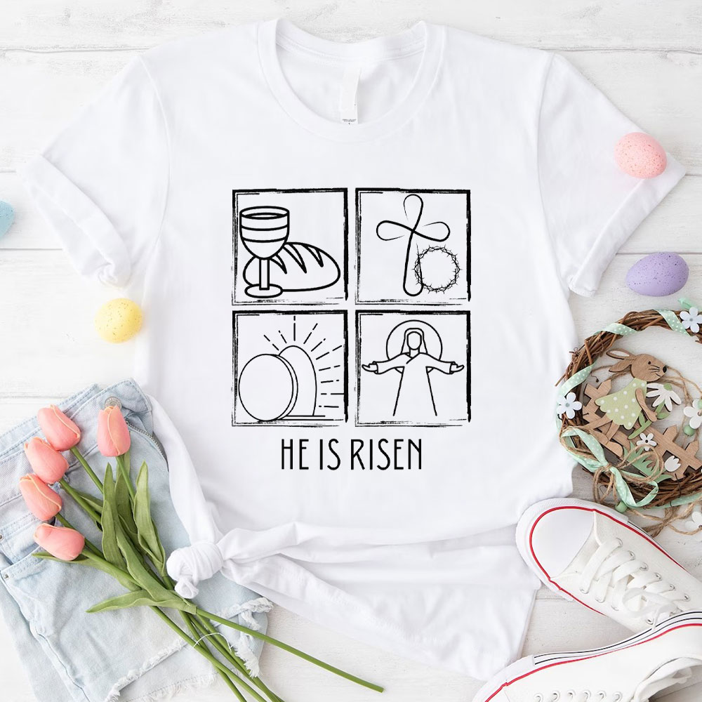 He Is Risen Christian T-Shirt