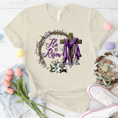 He Is Risen Christian  T-Shirt
