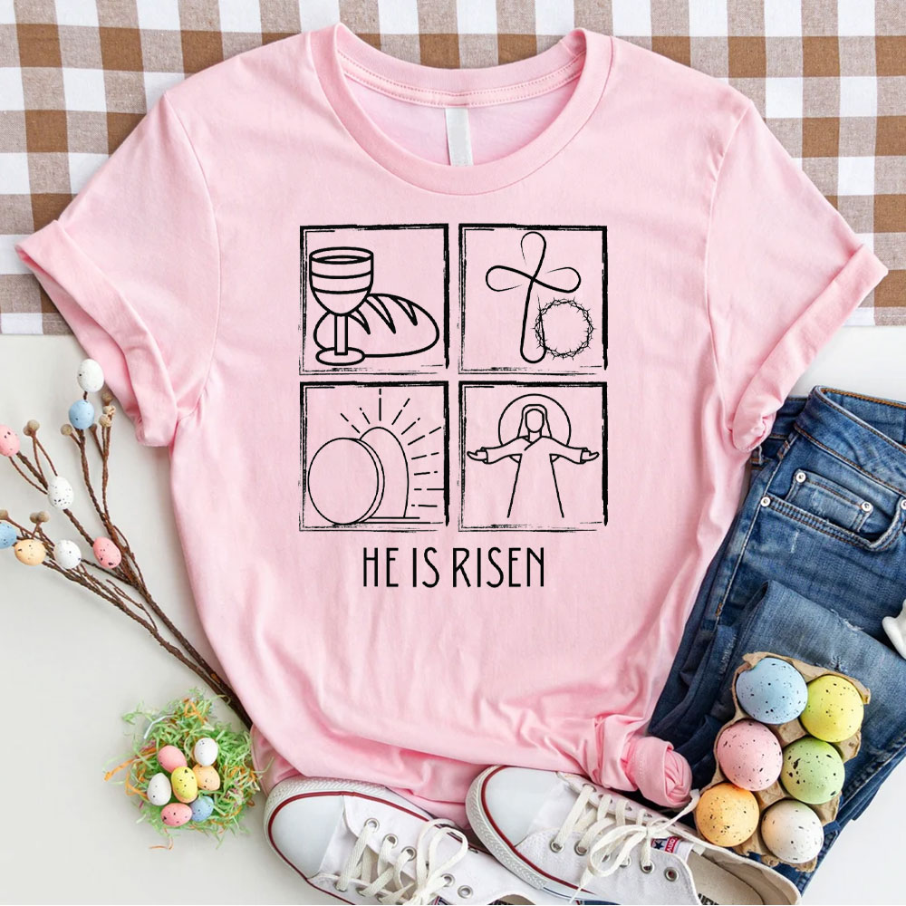 He Is Risen Christian T-Shirt