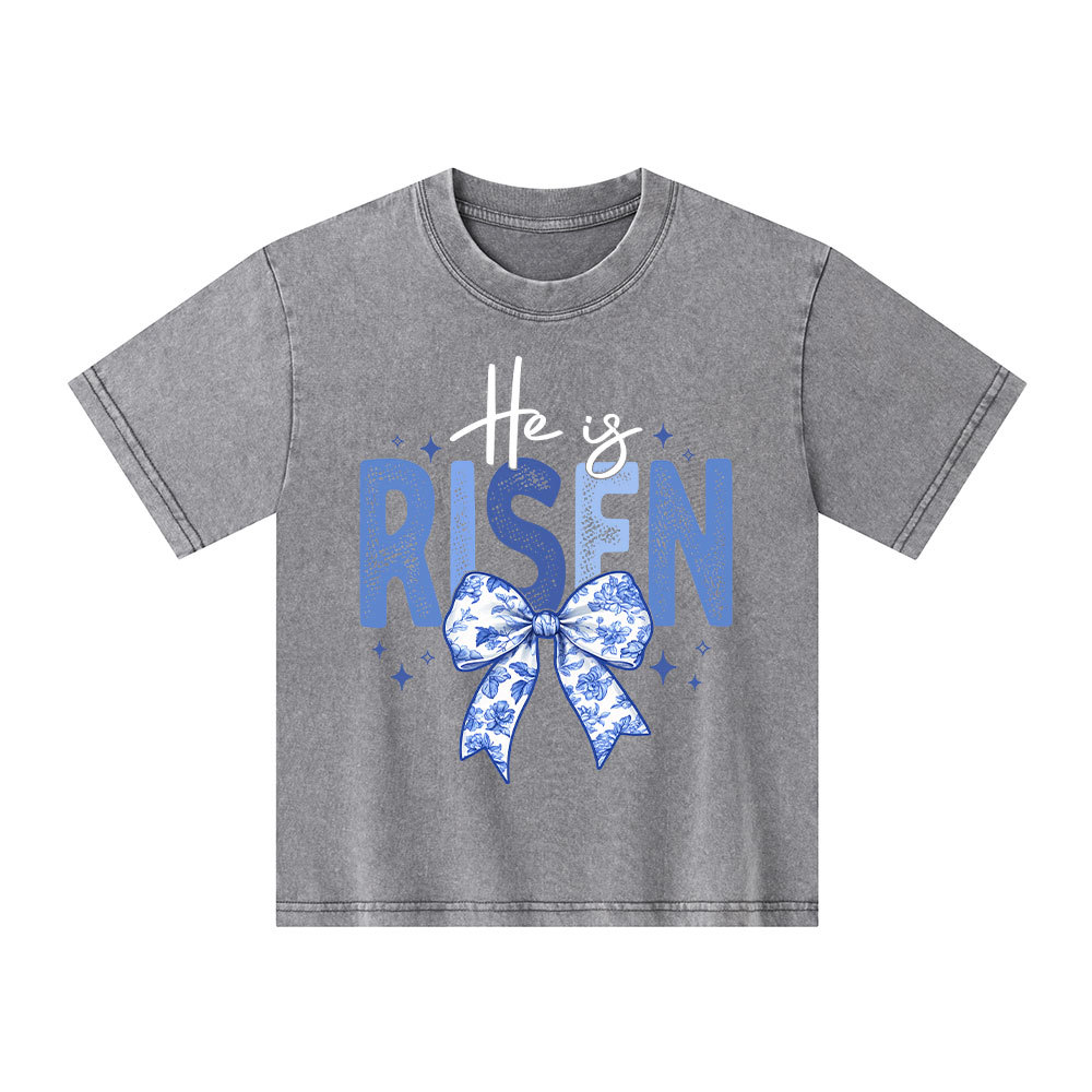 He Is Risen Christian Washed  Kid T-Shirt