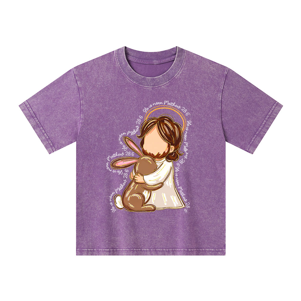 He Is Risen Christian Washed T-Shirt