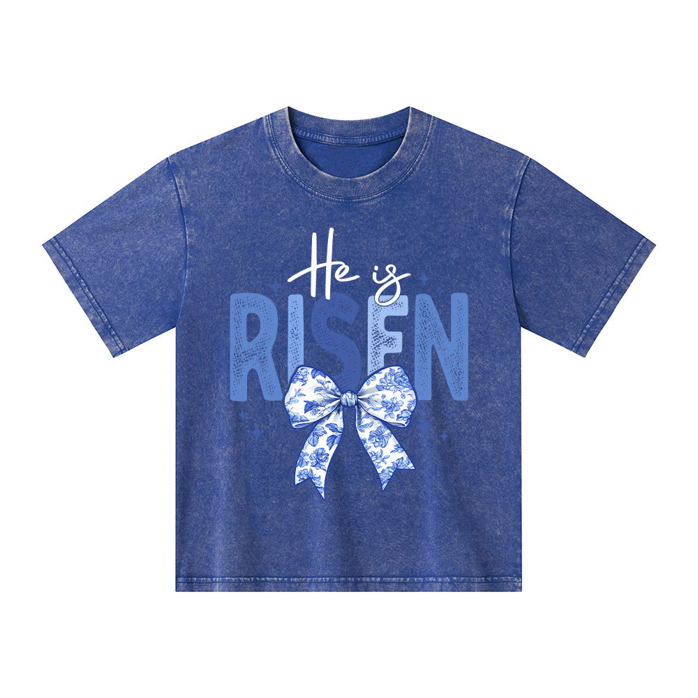 He Is Risen Christian Washed  Kid T-Shirt