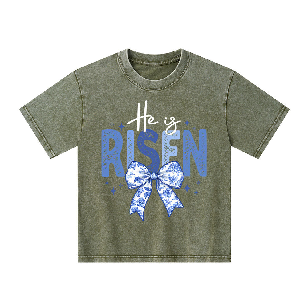 He Is Risen Christian Washed  Kid T-Shirt